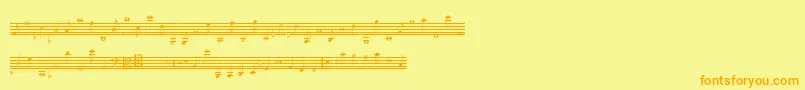 LassusMedium-fontti – oranssit fontit keltaisella taustalla