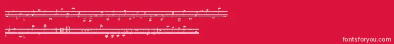 LassusMedium Font – Pink Fonts on Red Background