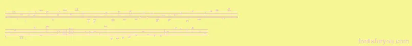 fuente LassusMedium – Fuentes Rosadas Sobre Fondo Amarillo