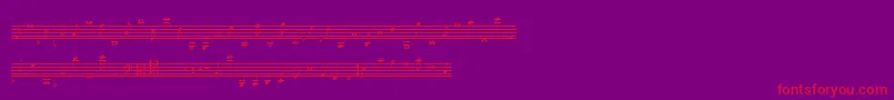 LassusMedium-fontti – punaiset fontit violetilla taustalla