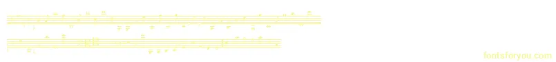 フォントLassusMedium – 黄色のフォント