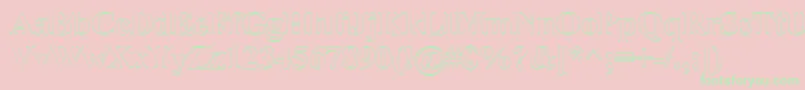 Gloucest Font – Green Fonts on Pink Background