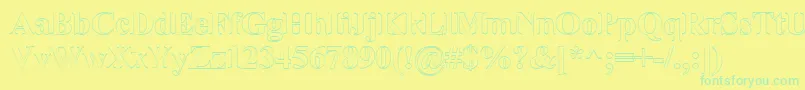 Gloucest Font – Green Fonts on Yellow Background