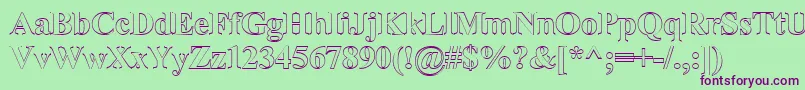 Gloucest Font – Purple Fonts on Green Background