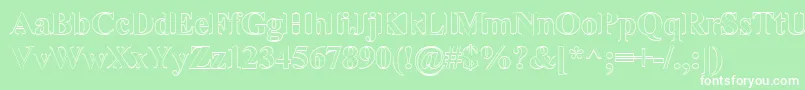 Gloucest Font – White Fonts on Green Background