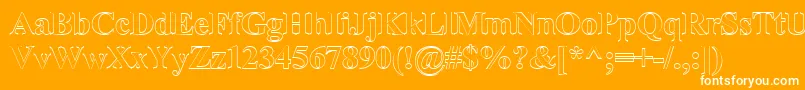 Gloucest Font – White Fonts on Orange Background