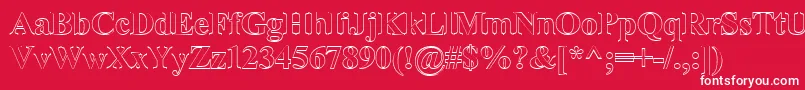 Gloucest Font – White Fonts on Red Background