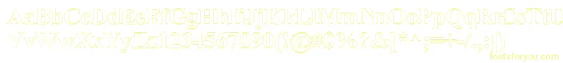 Gloucest Font – Yellow Fonts on White Background