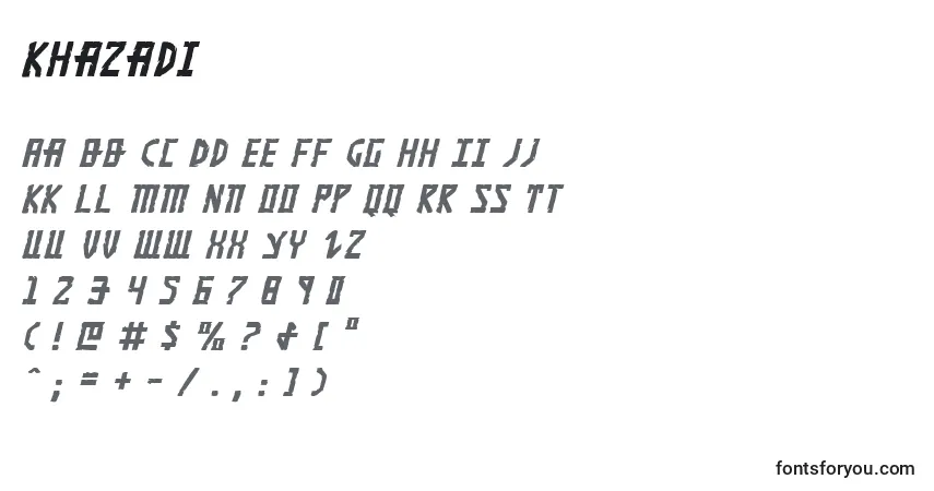 Khazadiフォント–アルファベット、数字、特殊文字