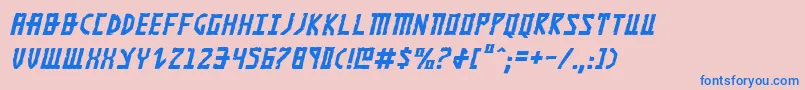 フォントKhazadi – ピンクの背景に青い文字
