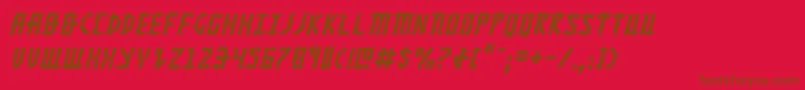 Fonte Khazadi – fontes marrons em um fundo vermelho