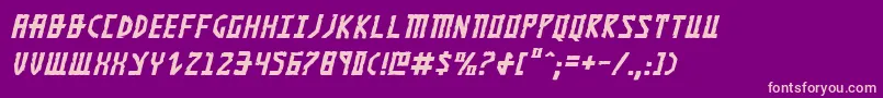 フォントKhazadi – 紫の背景にピンクのフォント
