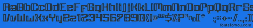 GreyWolf Font – Black Fonts on Blue Background