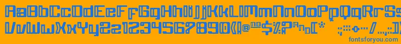 フォントGreyWolf – オレンジの背景に青い文字