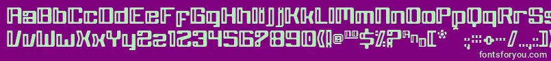 GreyWolf Font – Green Fonts on Purple Background