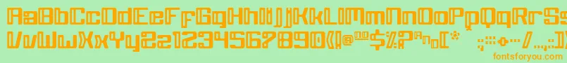 GreyWolf Font – Orange Fonts on Green Background