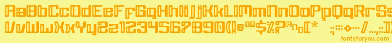 GreyWolf Font – Orange Fonts on Yellow Background