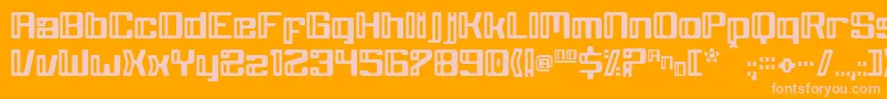 GreyWolf Font – Pink Fonts on Orange Background