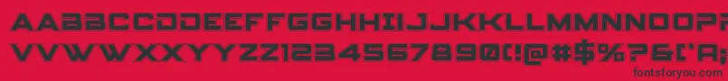 フォントSpyagencyv3college – 赤い背景に黒い文字