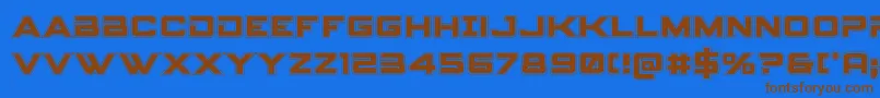 Spyagencyv3college Font – Brown Fonts on Blue Background