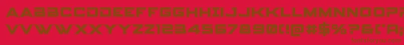 Spyagencyv3college Font – Brown Fonts on Red Background