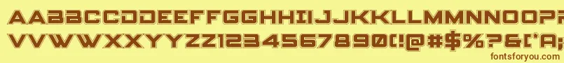 Spyagencyv3college Font – Brown Fonts on Yellow Background