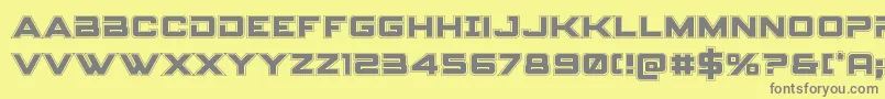 Spyagencyv3college Font – Gray Fonts on Yellow Background
