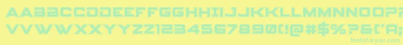 Spyagencyv3college Font – Green Fonts on Yellow Background