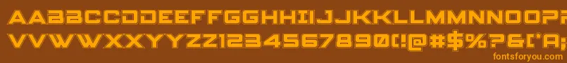 Spyagencyv3college Font – Orange Fonts on Brown Background