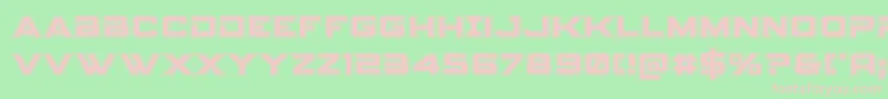 Spyagencyv3college-fontti – vaaleanpunaiset fontit vihreällä taustalla