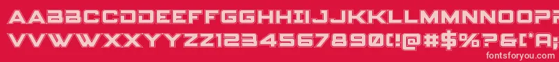 フォントSpyagencyv3college – 赤い背景にピンクのフォント
