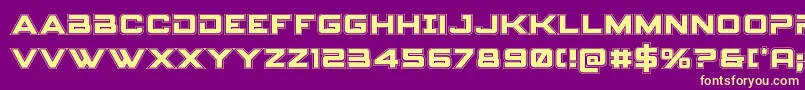 Spyagencyv3college Font – Yellow Fonts on Purple Background