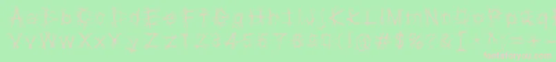 フォントTryptic – 緑の背景にピンクのフォント