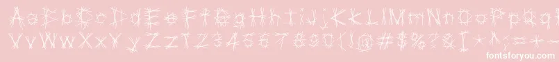 Шрифт Tryptic – белые шрифты на розовом фоне