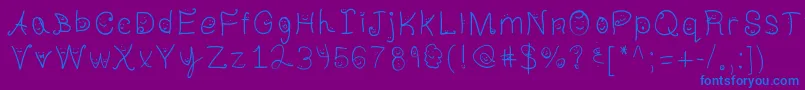 Icu Font – Blue Fonts on Purple Background