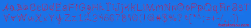 Icu Font – Red Fonts on Blue Background