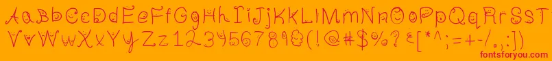 Icu Font – Red Fonts on Orange Background