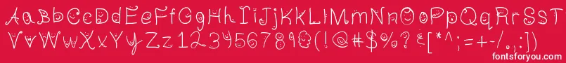 Icu Font – White Fonts on Red Background