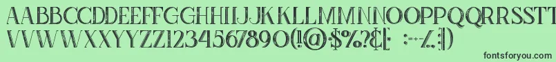 Zahrainlinegrunge Font – Black Fonts on Green Background