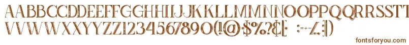 Zahrainlinegrunge Font – Brown Fonts on White Background