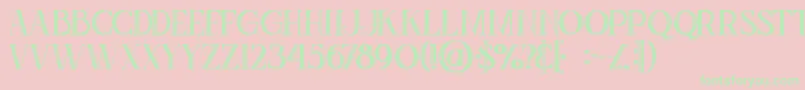 Zahrainlinegrunge-Schriftart – Grüne Schriften auf rosa Hintergrund