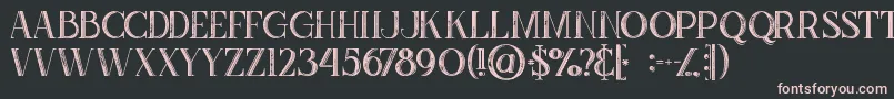 Zahrainlinegrunge Font – Pink Fonts on Black Background