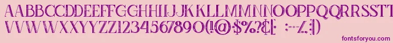 Zahrainlinegrunge Font – Purple Fonts on Pink Background