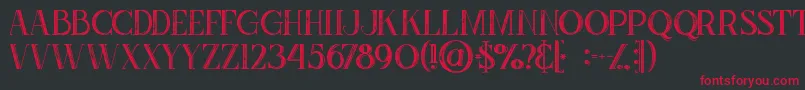 Zahrainlinegrunge Font – Red Fonts on Black Background