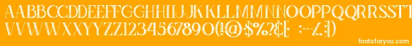 Zahrainlinegrunge Font – White Fonts on Orange Background