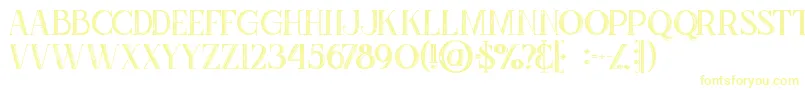 Шрифт Zahrainlinegrunge – жёлтые шрифты