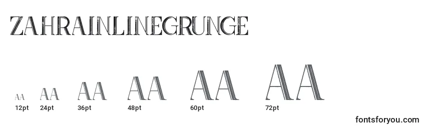 Zahrainlinegrunge (108914) Font Sizes