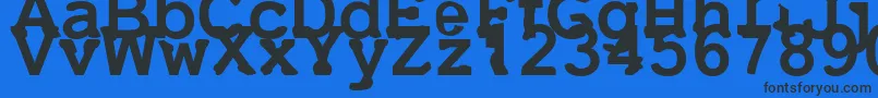 Uneek Font – Black Fonts on Blue Background