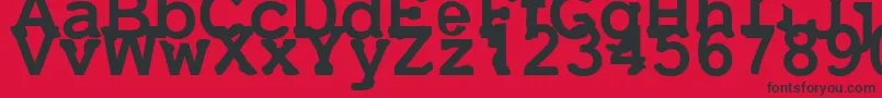 Uneek Font – Black Fonts on Red Background