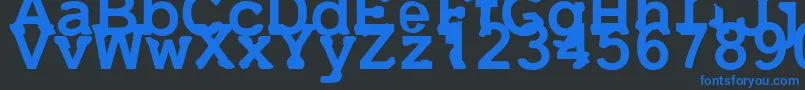 Uneek Font – Blue Fonts on Black Background